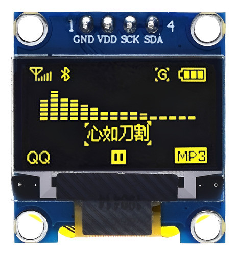 Display Oled 0.96 Amarillo 128x64 I2c Ssd1306 Nubbeo 0