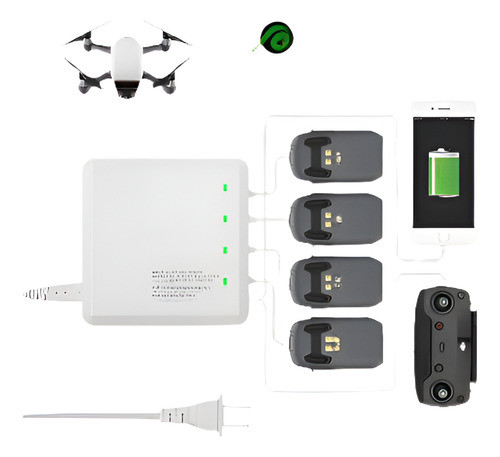 Múltiple De 6 En 1 Powerextra Cargador De Batería Para Dji C 0