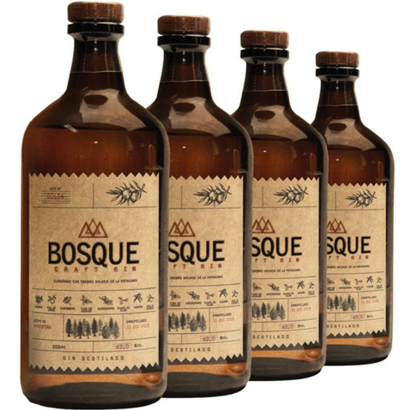 Gin Bosque Nativo Caja X 4 X 500ml. Cuo 0