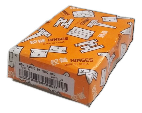 Bisagra Libro Hierro Bronceado - 89mm - Caja X 24 U. - Fdn 1