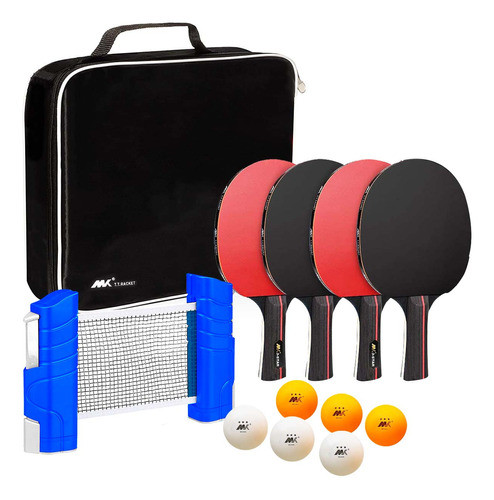 Set Ping Pong Profesional Red +4 Paletas +6 Pelotas - El Rey 0