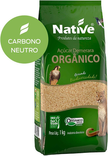 Açúcar Orgânico Demerara Native 1kg - Kit Com 12un 1