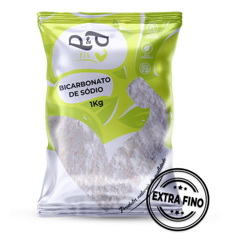 Bicarbonato De Sódio Extra Fino Puro 1kg - P&p 0