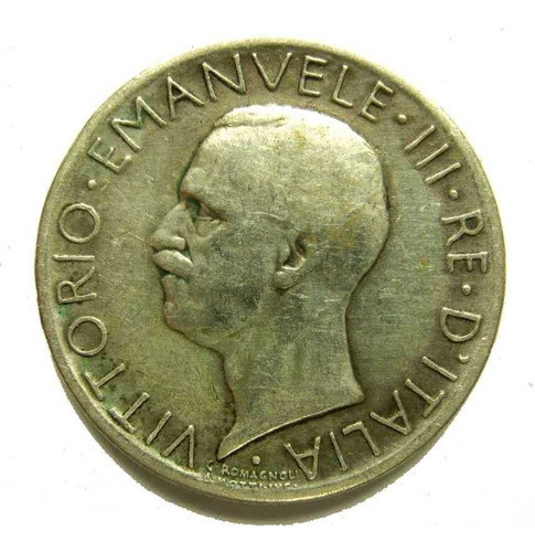 Tp Italia Época Fascista 5 Lira De Plata En Excelente Estado 1