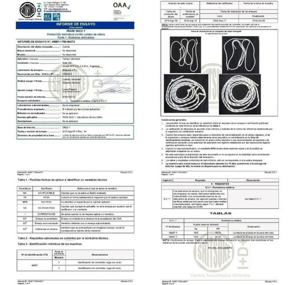 50.m Cuerda Soga Cabo Poliester 11.mm Seguridad Certificada 1