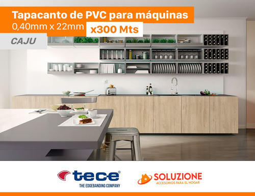 Tapacanto Pvc Filo Caju 22mm X 300 Mts P/ Máquina 1