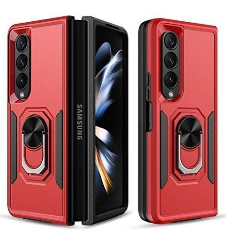 Funda Resistente Para Samsung Z Fold 4 Rojo 1