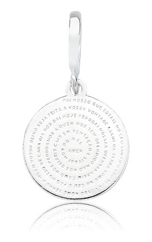 Berloque Oração Pai Nosso Prata 925 0