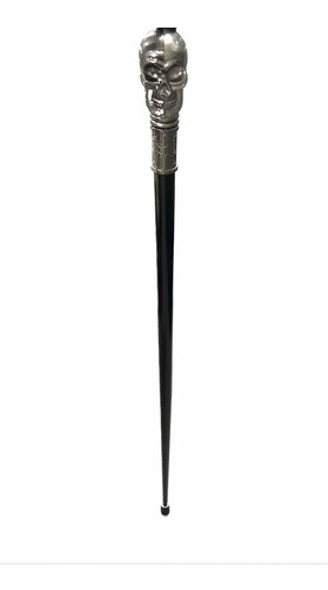 Bengala Com Adaga Modelo Caveira Aço Prata Elegante Luxo 1