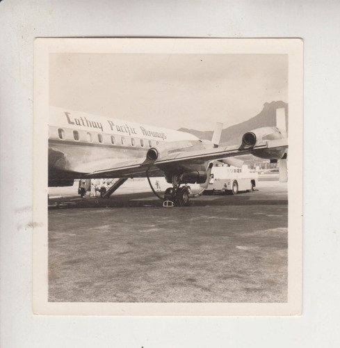 Antigua Fotografia Instantanea Avion Cathay Pacific Airways 0