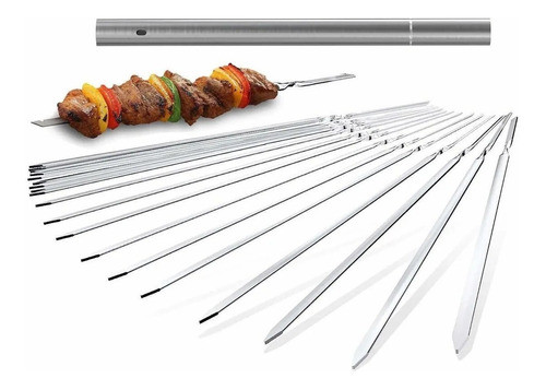 Pinchos Brochette Acero Inoxidable 40cm X 12 Pettish Online 0