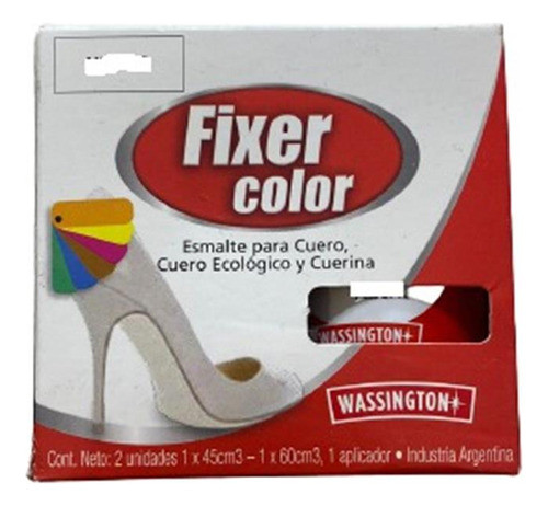 Fixer Color Wassington Tinta Esmalte Cuero Cuerina 0