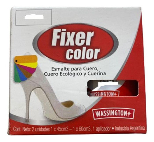Fixer Color Wassington Tinta Esmalte Cuero Cuerina 1
