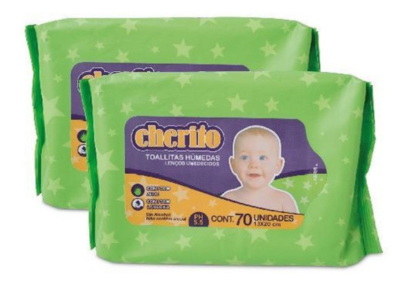 Cherito - Toallitas - Promo - 2 X 70 Unid 0