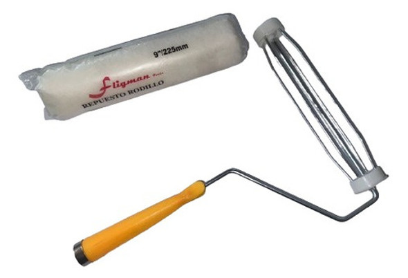 Mango Jaula Para Rodillo 22cm Fligman + Repuesto Rodillo 1 Mango Jaula Para Rodillo 22cm Fligman + Repuesto Rodillo 1