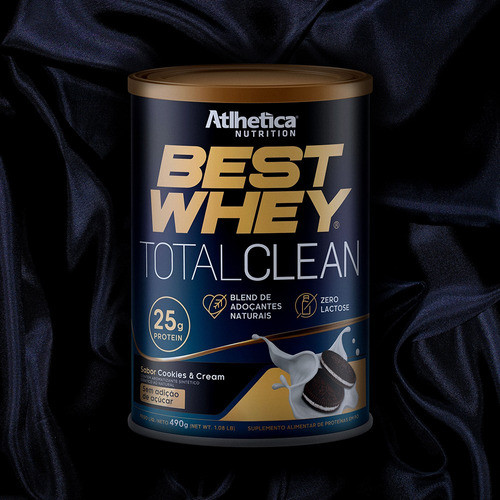 Best Whey Total Clean Cookies Cream 490g Atlhetica Nutrition 1