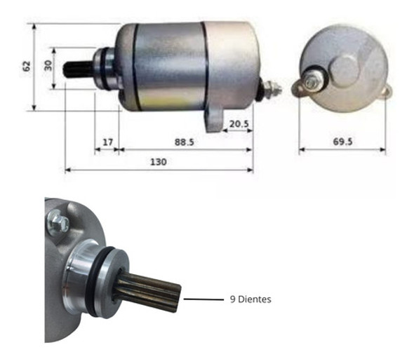 Motor Burro Arranque Honda Biz 125 1