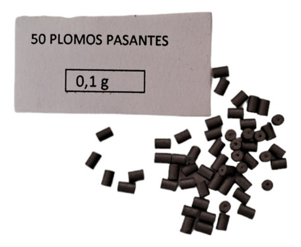 Plomitos Pasantes Pejerrey 0,1 Grs X 50 Unidades 0