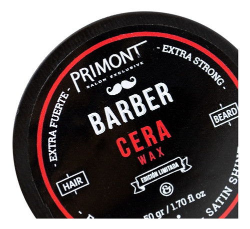 Primont Barber Cera Wax Extra Fuerte Efecto Brillo Pelo 1