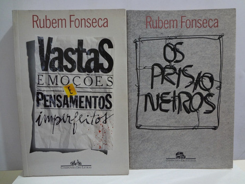 2 Livros Rubem Fonseca Prisioneiros + Vastas Emoções E 1