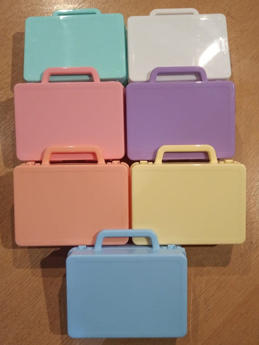 Valijita Golosinera Mediana Colores Pasteles X 10 Souvenirs 1