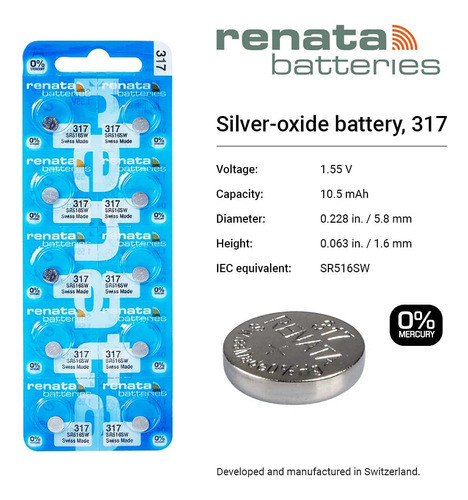 Renata 317 - Batera Para Reloj (2 Unidades) 1