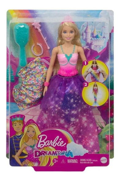Barbie Dreamtopia Princesa 2 En 1 Gtf92 0