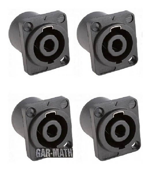 Ficha X 4 Unidad Conector Speakon Hembra Chasis 4 Contactos 0 Ficha X 4 Unidad Conector Speakon Hembra Chasis 4 Contactos 0