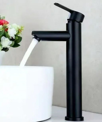 Griferia De Baño Monocomando Lavatorio Negro Mate 31 Cm 1
