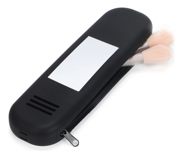 H Upgraded Travel Belt Mirror Makeup Brush Puff Storage Bag 0
