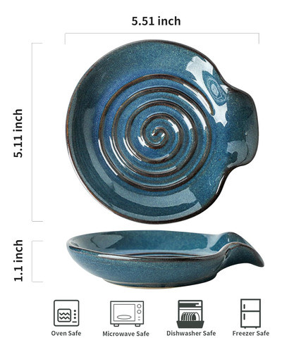 Soporte Para Cucharas De 13 Cm Azul Para Cocina Y Encimera 1