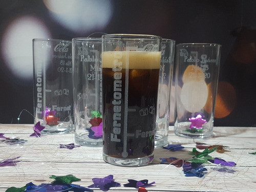 24 Vasos De Trago Largo Con Grabado - Souvenir 18 Años 1