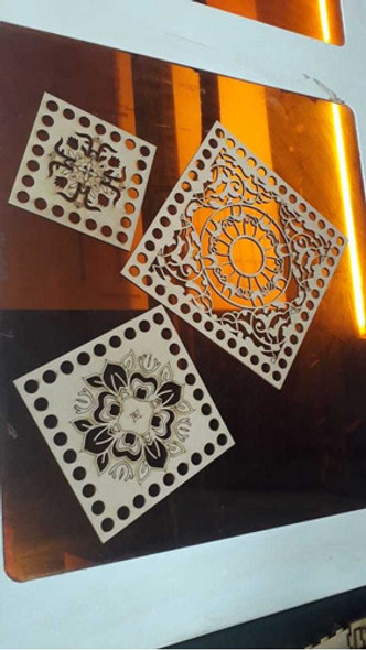Bases Telar Para Totora De Fibrofacil Con Mandala 0