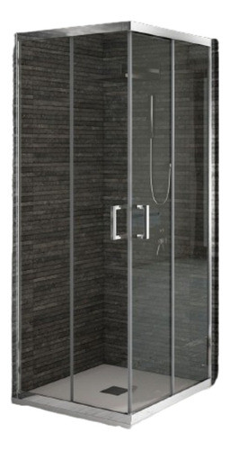 Mampara Con Piso Cuadrada Transparente - Quasar Homecenter 0
