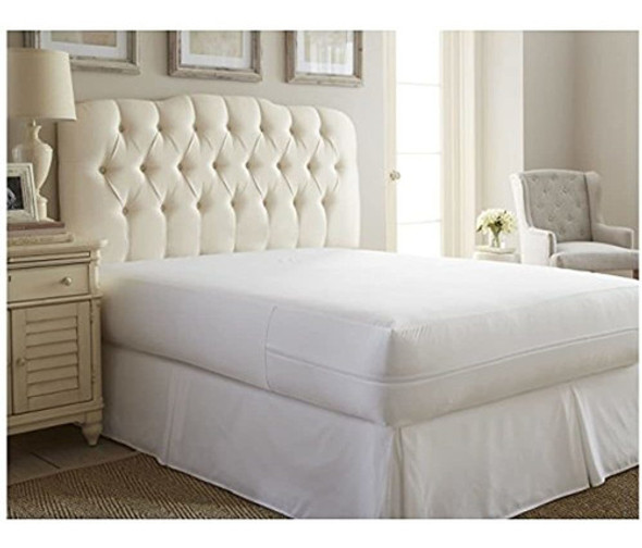 Funda De Colchón Premium Con Cremallera, Queen, Blanco 0