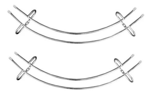 Copero Porta Copas Colgante Curvo Cromado Portacopas X 2 0