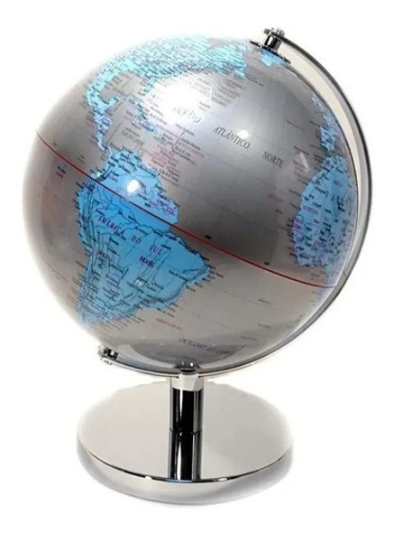 Globo Terrestre Decoração Base Metal De Mesa Lindo 20cm 0