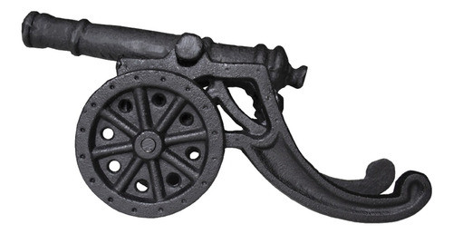 Canhão De Guerra Jardim Decorativo Ferro Fundido Pequeno 0