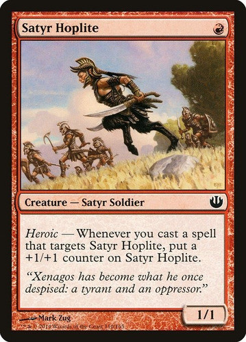 Carta Magic Satyr Hoplite Journey Into Nyx Mtg 0