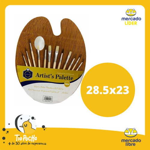 Kit De Arte Para Niños Atril Pinceles Acrílicos Bastidores 1