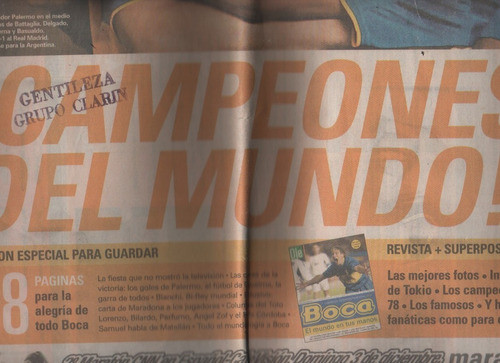 Diario ** Ole ** Boca Campeon Del Mundo 2000 1
