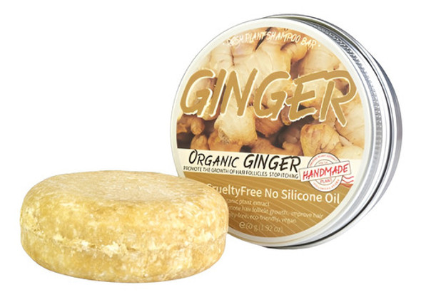 Shampoo Gengibre 60g Orgânico Vegano Sem Silicone | Na Lata 0 Shampoo Gengibre 60g Orgânico Vegano Sem Silicone | Na Lata 0