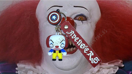 Llavero De Goma Pvc Con Correa Personaje It 1 Payaso Terror 1