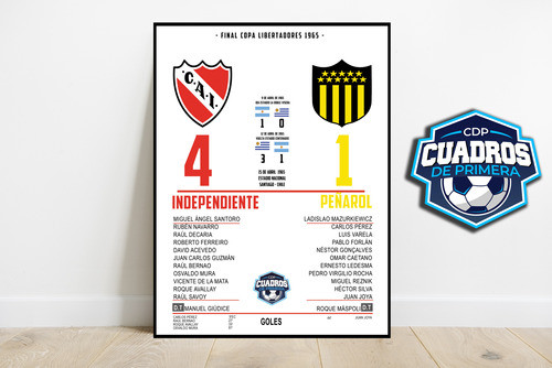 Poster Independiente Campeon Libertadores 1965 0