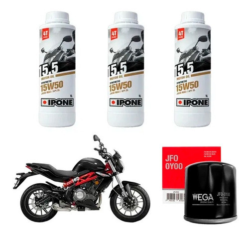 Kit Service Benelli Tnt 300 Filtro Aceite + Ipone 15w50 Sia+ 0