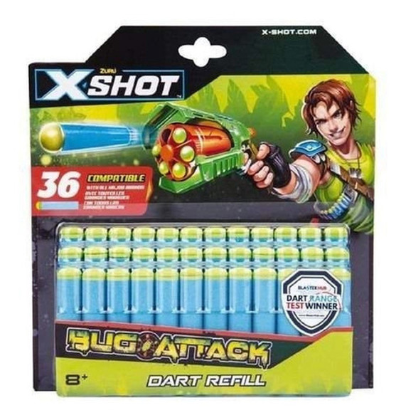 Refil De Dardos X Shot Bug Attack 36 Dardos Candide 5505 0
