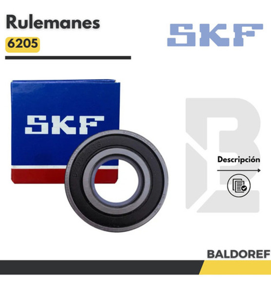 Ruleman Rodamiento 6205-2rs Skf Lavarropas Y Secarropas 1