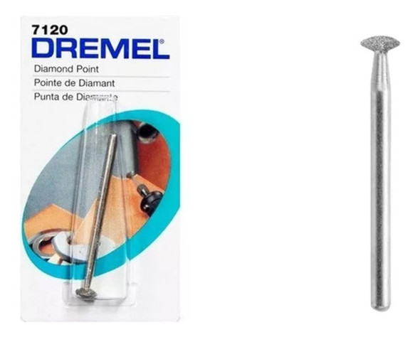 Punta De Diamantada Para Tallado Grabado Vidrio Dremel 7120 0