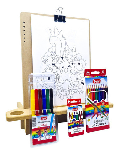 Simple Kit Arte Niños Set Infantil + H. Pintar Pokemon 0