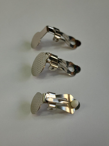 Bases De Aros Clip Presion Niquel - 10 Unidades Fornituras 1